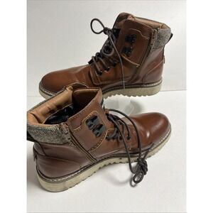 Madden NYC Daqost‎ Boots Mens Size 9 Brown Lace Up Shoes Ortholite